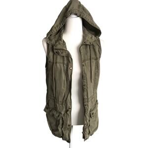 Army Green Utility Sleeveless Jacket grunge Grungecore Y2K
